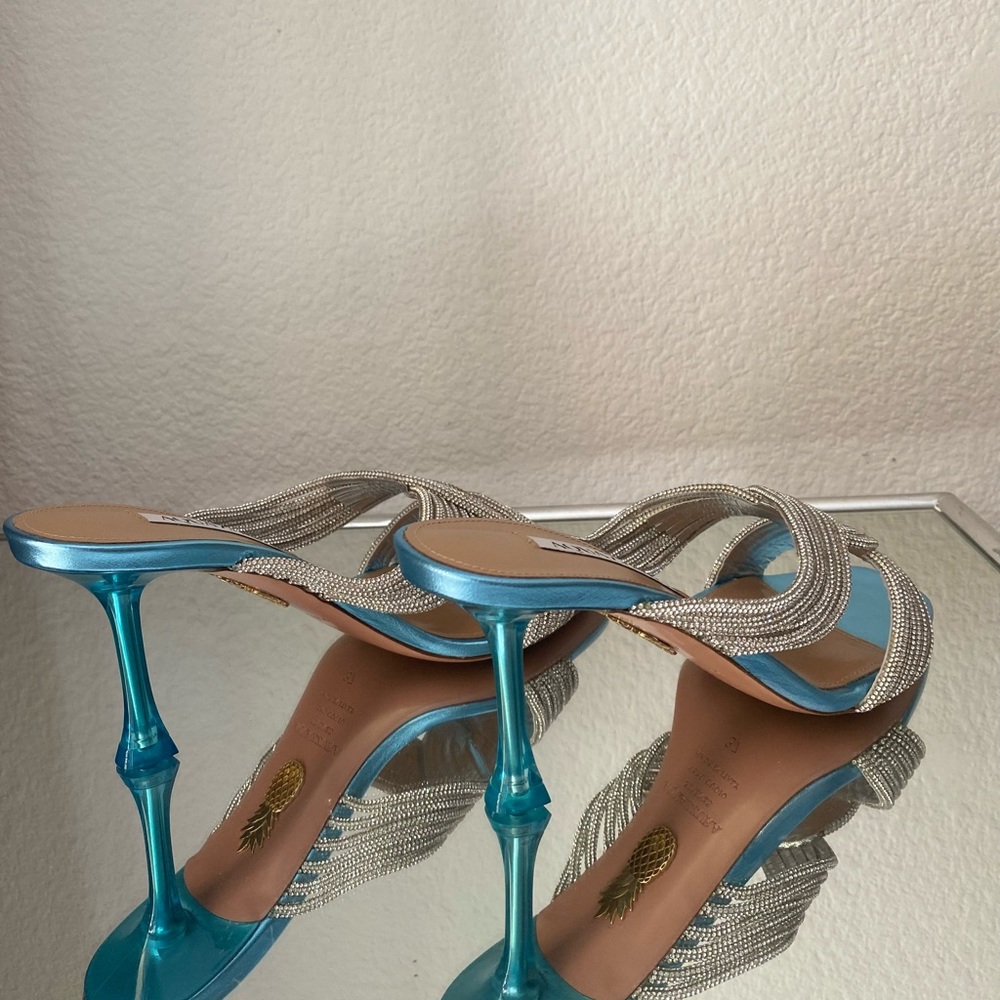 New Aquazzura Gatsby Mule 75mm sandals 37 $1,195 - Picture 13 of 16